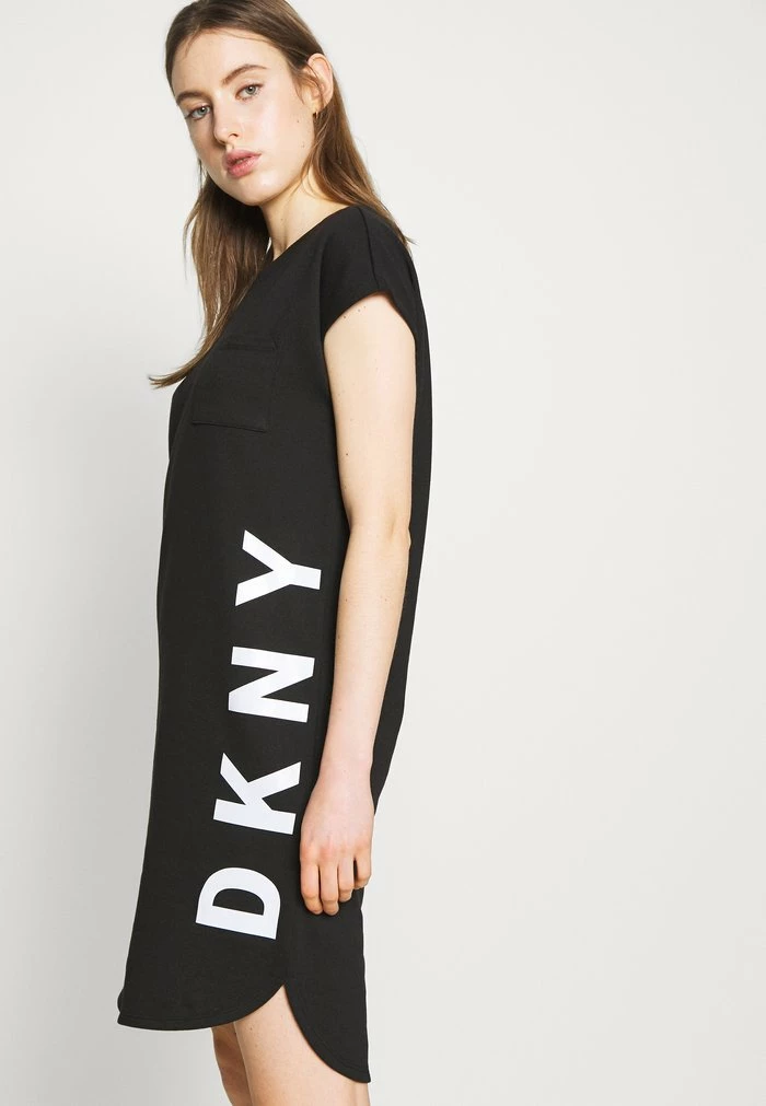 DKNY FOUNDATION LOGO DRESS - Day Dress - Black 6 DKNY FOUNDATION LOGO DRESS - Day Dress - Black - Image 4