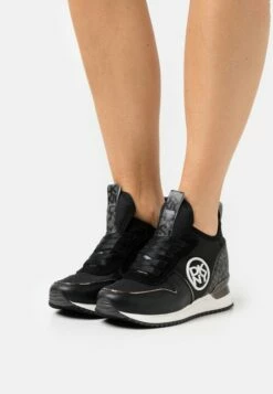 DKNY SABATINI LACE UP - Trainers - Black/white