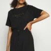 DKNY LOGO DRAWSTRING DRESS - Jersey Dress - Black -Bag Haven Store a8c3e505bccb4e13ae30705c42d90bcf