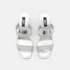 DKNY BARIA DOUBLE BAND - Heeled Mules - Silver -Bag Haven Store a8e41ac6ff2d4d41a9c1d037bcb8222e