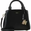DKNY SATCHEL - Handbag - Black/gold -Bag Haven Store ab71a589cce341fea222fe22ebd0b2bc