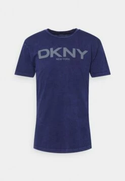 DKNY MINERAL WASH TEE - Print T-shirt - Denim