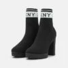 DKNY TESSA - Platform Ankle Boots - Black -Bag Haven Store adba79a994d3462a9d2112e655c9aad5