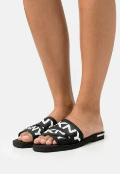 DKNY LOGO SLIDE - Mules - Black/white