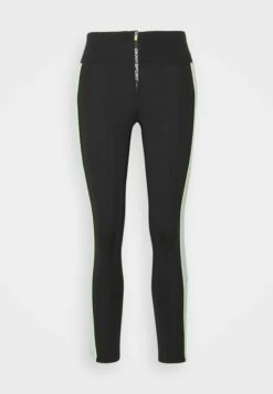 DKNY COLORBLOCK HIGH WAIST WITH LOGO ZIPPER - Leggings - Halogen