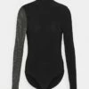 DKNY MOCK NECK MISED MEDIA - Long Sleeved Top - Black -Bag Haven Store b369e4f3382146b09bdae22e9fb6193b