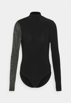 DKNY MOCK NECK MISED MEDIA - Long Sleeved Top - Black