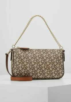 DKNY COATED DEMI XBODY - Across Body Bag - Chino Caramel