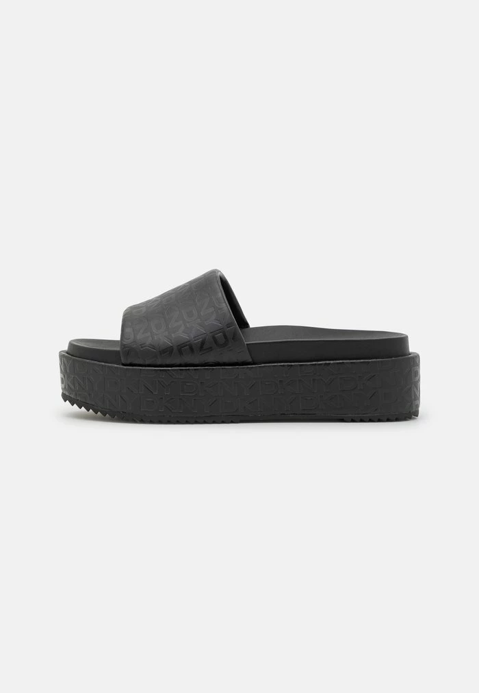 DKNY PLATFORM SLIDE - Heeled Mules - Black 4 DKNY PLATFORM SLIDE - Heeled Mules - Black - Image 2