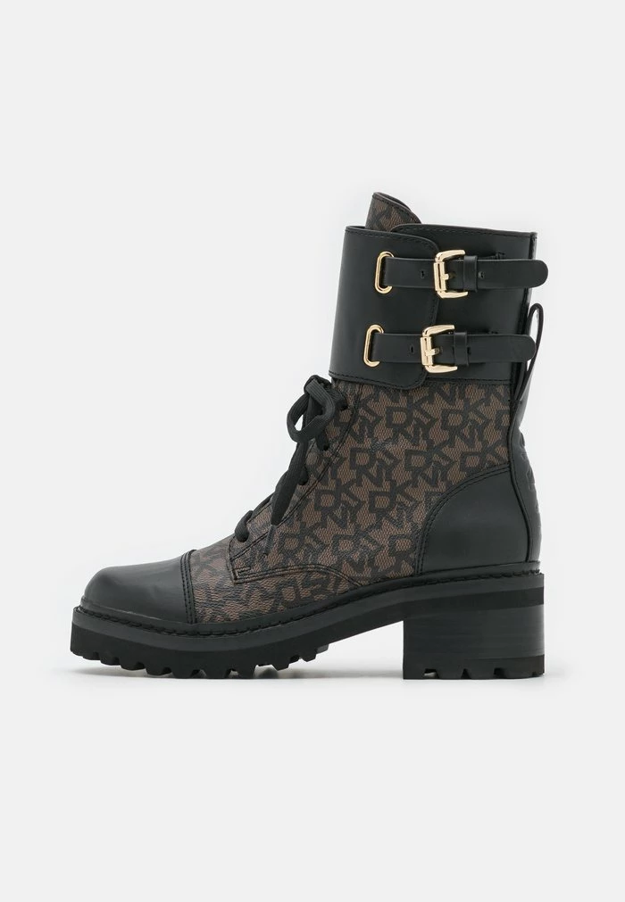 DKNY BART COMBAT BOOT BUCKLE - Lace-up Ankle Boots - Brown/black 4 DKNY BART COMBAT BOOT BUCKLE - Lace-up Ankle Boots - Brown/black - Image 2