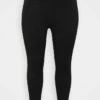 DKNY LOGO HIGH WAIST - Leggings - Trousers - Black -Bag Haven Store b7203f55a41b4c27a804215a371b43ca