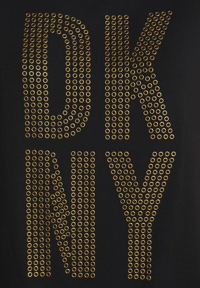 DKNY STACKED GROMMET LOGO - Print T-shirt - Black 8 DKNY STACKED GROMMET LOGO - Print T-shirt - Black - Image 6