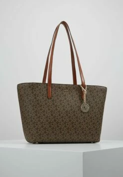 DKNY BRYANT MEDIUM TOTE LOGO - Handbag - Mocha /caramel