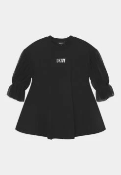 DKNY SLEEVE DRESS - Jersey Dress - Black