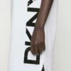 DKNY FOUNDATION LOGO DRESS - Day Dress - White -Bag Haven Store bac3b04f3d3d4d15878ea7106acb4a4d