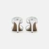 DKNY BARIA DOUBLE BAND - Heeled Mules - Silver -Bag Haven Store bb5e16e02fcd4b12bc87a20e1d5e74a9