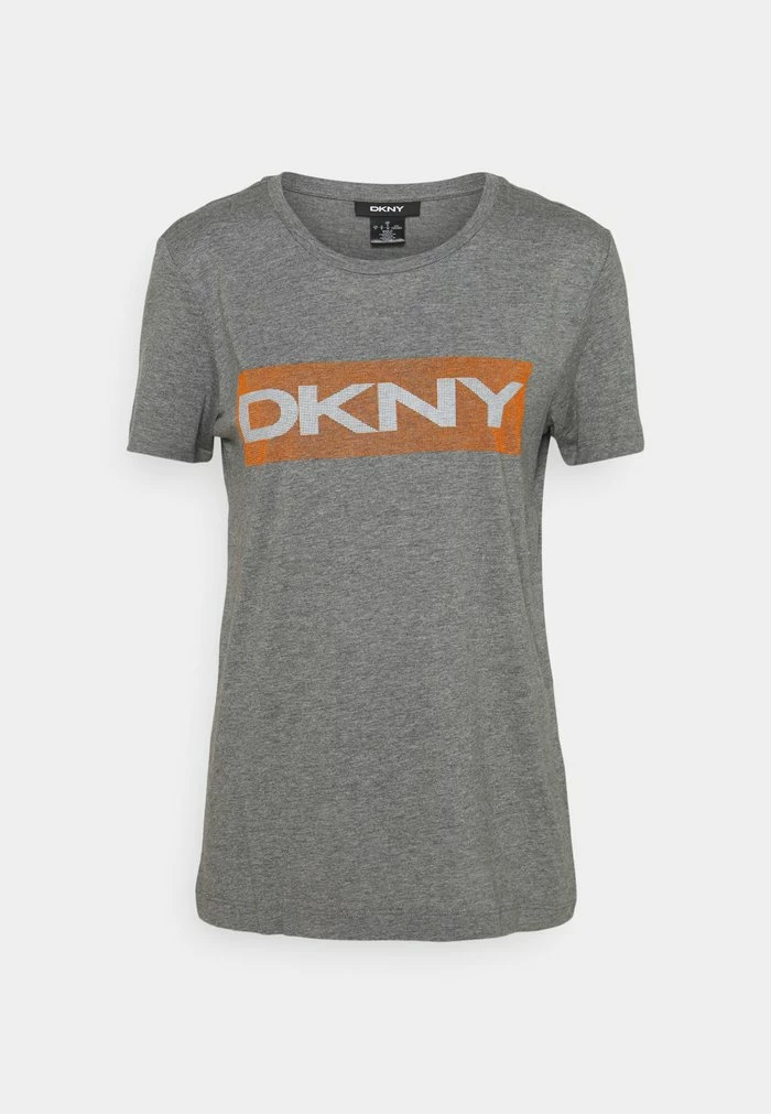 DKNY LOGO BEAD - Print T-shirt - Avenue Grey/marigold 3 DKNY LOGO BEAD - Print T-shirt - Avenue Grey/marigold
