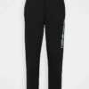 DKNY LAYERED SHADOW LOGO HIGH RISE JOGGER - Tracksuit Bottoms - Black -Bag Haven Store beba118ae77645ddb3867fa59ef014db