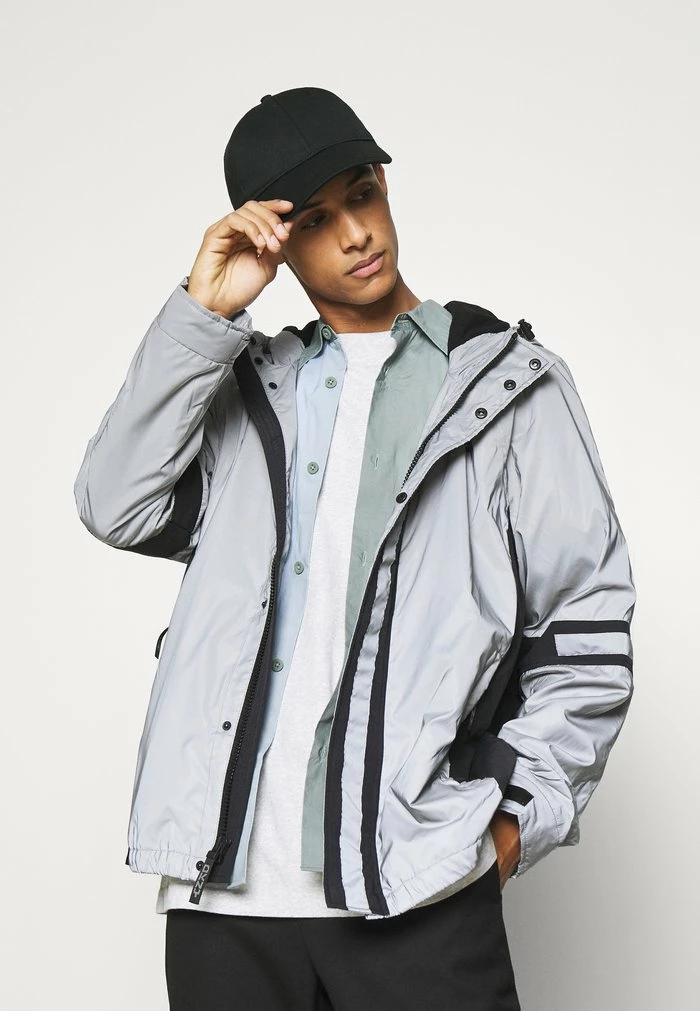 DKNY TOUCH RETRO HOODY - Light Jacket - Silver 6 DKNY TOUCH RETRO HOODY - Light Jacket - Silver - Image 4