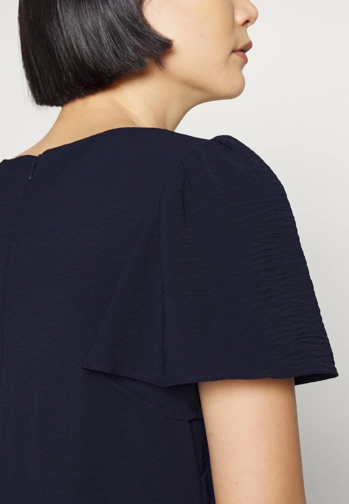 DKNY FLUTTER SLEEVE AND HEM TRAPEZE - Day Dress - Ivory/spring Navy 8 DKNY FLUTTER SLEEVE AND HEM TRAPEZE - Day Dress - Ivory/spring Navy - Image 6