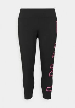 DKNY HIGH WAIST OUTLINE LOGO - Leggings - Laser Pink