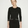 DKNY ELBOW SLEEVE SHEATH - Jumper Dress - Black/ivory -Bag Haven Store cb8d49d3cb4347a592cd407204986e22