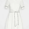 DKNY SHORT PUFF SLEEVE BELTED FIT AND FLARE - Day Dress - Ivory/spring Navy 12 DKNY SHORT PUFF SLEEVE BELTED FIT AND FLARE - Day Dress - Ivory/spring Navy -Bag Haven Store ce5129d28a794cd5a2fc362b1a4dc6b6