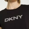 DKNY LOGO - Print T-shirt - Black/silver-coloured -Bag Haven Store d2198fe325b048769709918ad464eae9