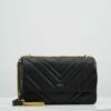 DKNY VIVIAN DOUBLE FLAP - Handbag - Black/gold -Bag Haven Store d237e606ede34891bc6936dadd76ab17