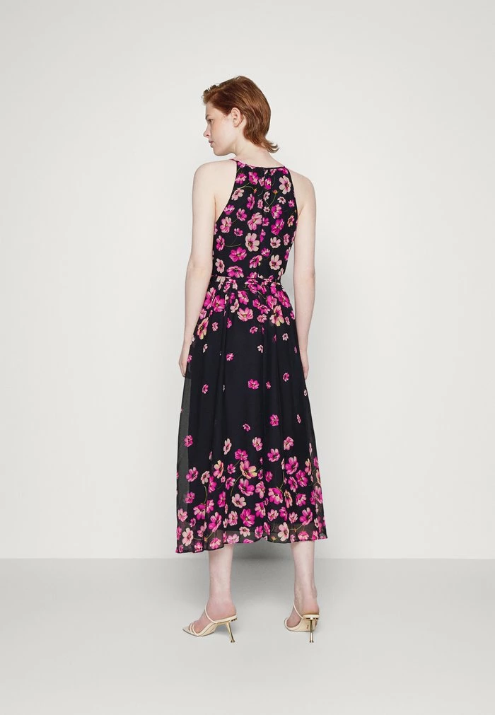 DKNY HALTER FIT MIDI WITH TIE WAIST - Day Dress - Spring Navy 4 DKNY HALTER FIT MIDI WITH TIE WAIST - Day Dress - Spring Navy - Image 3