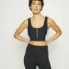 DKNY COLORBLOCK SCOOP NECK BRA LOGO ZIPPER - Light Support Sports Bra - Halogen -Bag Haven Store d45b9ac1d3624b719e2d044b5c77c9f0