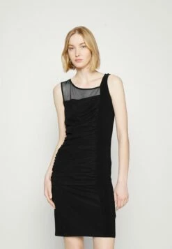 DKNY RUCHED FRONT DRESS - Shift Dress - Black