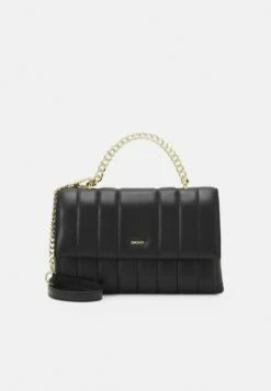 DKNY SEVA SHOULDER BAG - Across Body Bag - Black/gold-coloured