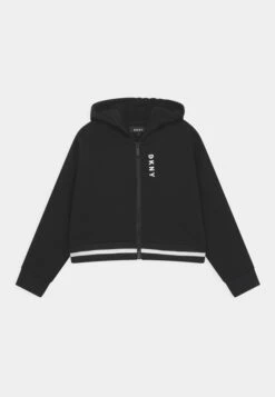 DKNY HOODED - Zip-up Sweatshirt - Black