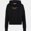 DKNY TIGER KING PRINTED EMBROIDERY CROPPED HOODIE - Hoodie - Black -Bag Haven Store da320e2cdfdd4d5f9051695b270a2810