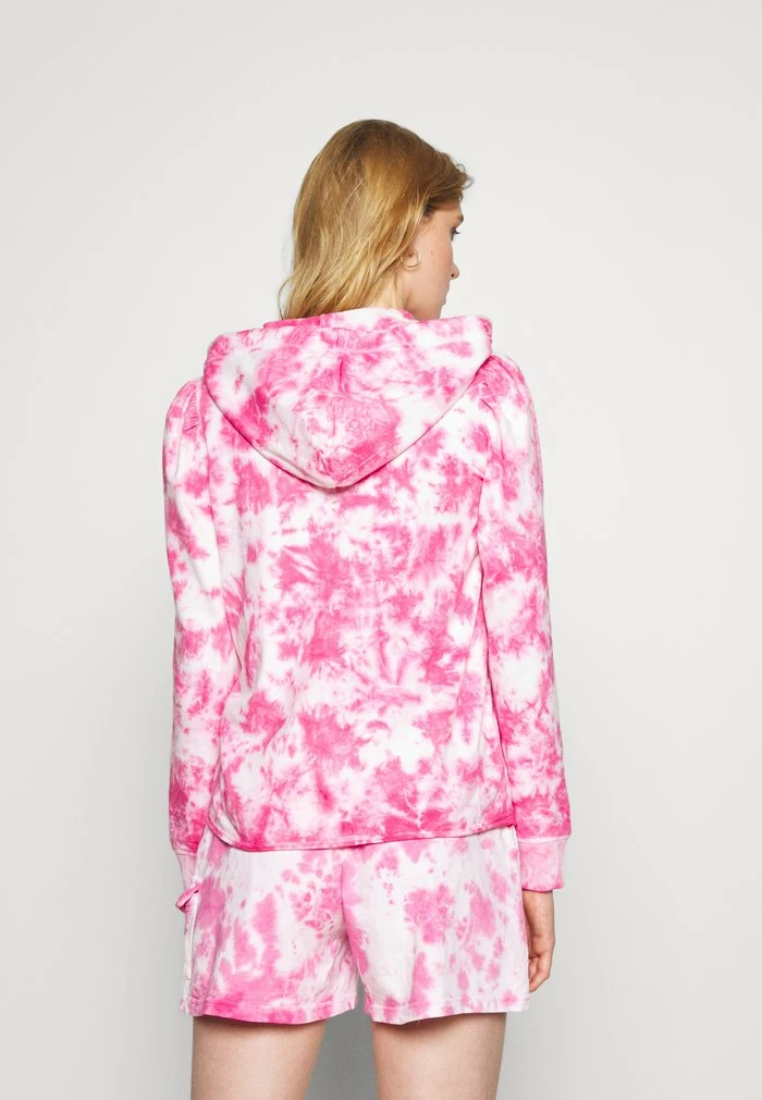 DKNY PUFF TIE DYE ZIP UP HOODIE - Zip-up Sweatshirt - White/hyper Pink 5 DKNY PUFF TIE DYE ZIP UP HOODIE - Zip-up Sweatshirt - White/hyper Pink - Image 3