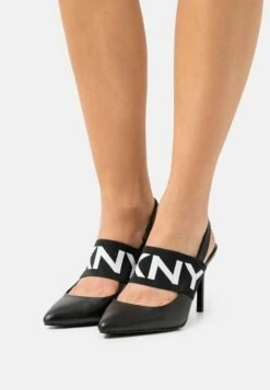 DKNY RIO SLINGBACK PLOGO BAND - Classic Heels - Black/white