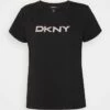 DKNY LOGO - Print T-shirt - Black/silver-coloured -Bag Haven Store e3d2016dba8242abaf18ed7388e0f7b1