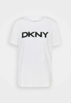DKNY FOUNDATION LOGO TEE - Print T-shirt - White
