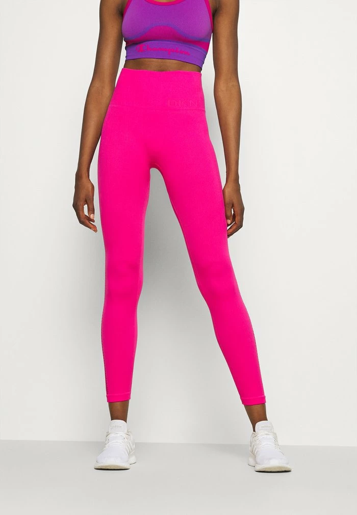 DKNY HIGH WAISTED SEAMLESS - Leggings - Beetroot 3 DKNY HIGH WAISTED SEAMLESS - Leggings - Beetroot