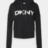 DKNY EXPLODED LOGO HOODIE - Sweatshirt - Black/white -Bag Haven Store e56aecad36734a5b83be1b8934665c84