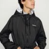 DKNY REVERSIBLE HOODED WINDBREAKER LOGO - Training Jacket - Black -Bag Haven Store e6ea8b9999464247a4619bfb1a094c97