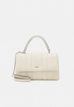 DKNY SEVA SHOULDER BAG - Across Body Bag - Ivory/silver-coloured