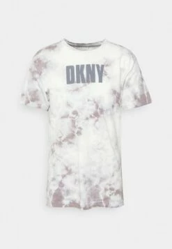 DKNY CLOUD WASH TEE - Print T-shirt - Grey/black