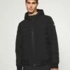 DKNY STRETCH HOODED - Light Jacket - Black -Bag Haven Store e7cf54d21cbd4195821c2122a313d239