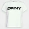 DKNY CROPPED SEQUIN PATCH - Print T-shirt - White -Bag Haven Store ee74a800a6284f03a3eca7d7fed84065