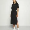 DKNY LOGO DRAWSTRING DRESS - Jersey Dress - Black -Bag Haven Store f076a2ae8a4f4d2dbb3b0b5bf46f6777