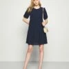 DKNY PUFF SLEEVE TIERED TRAPEZE - Day Dress - Spring Navy 9 DKNY PUFF SLEEVE TIERED TRAPEZE - Day Dress - Spring Navy -Bag Haven Store f16fc317c038480c80c5728351207e30