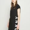 DKNY FOUNDATION LOGO DRESS - Day Dress - Black -Bag Haven Store f2c3f467e0544cda981675487736b2ae