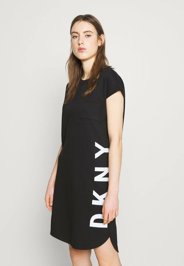 DKNY FOUNDATION LOGO DRESS - Day Dress - Black 3 DKNY FOUNDATION LOGO DRESS - Day Dress - Black